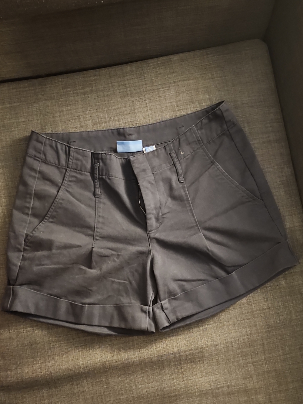 Simply Vera Vera Wang Charcoal Gray Cuffed Bermuda Shorts